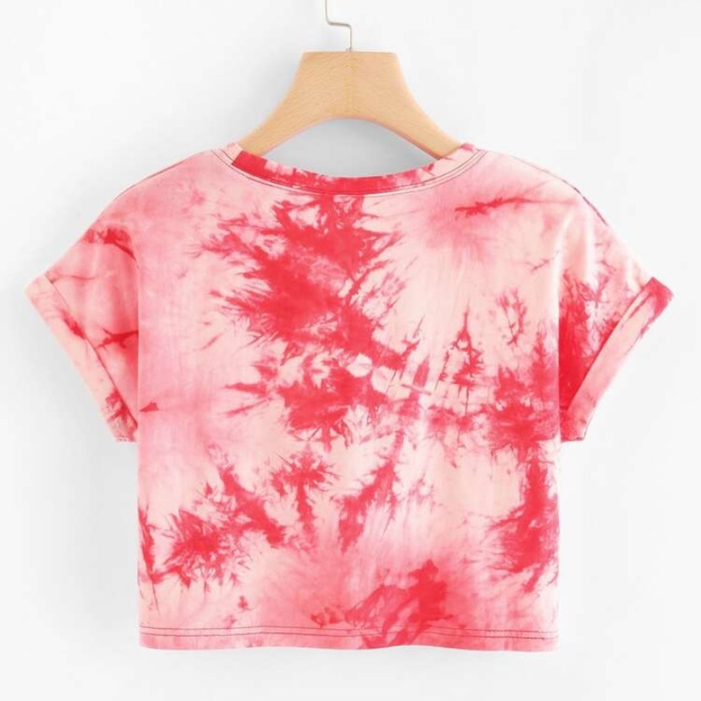 🌻 TIE DYE CROPPED PLANET TEE 🌻 - Picture 2 of 3